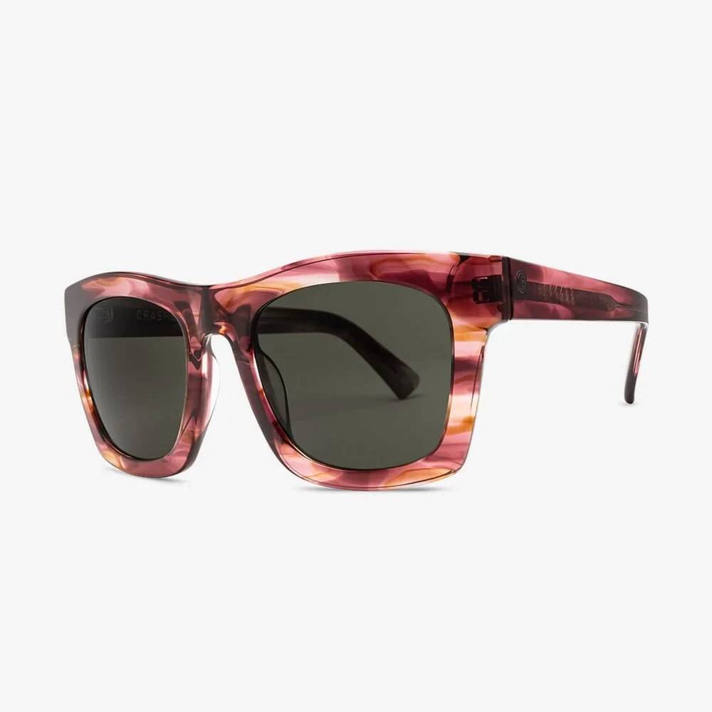 NEW ELECTRIC LABEL unisex crasher 49mm sunglasses in rose jupiter / grey non pol